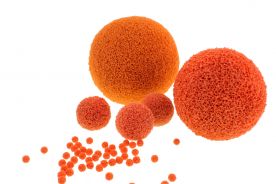 Sponge rubber balls in various sizes
