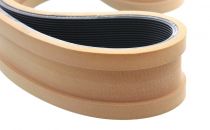 PUR foam belt with groove